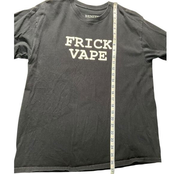 BENITEZ By Baylen Levine Frick Vape T-Shirt Black Mens Size Large 100% Cotton - Picture 6 of 7